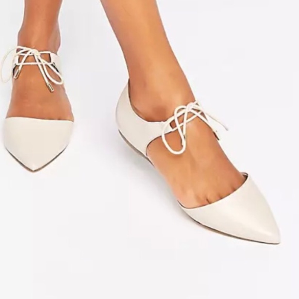 ALDO Chessi Pointed Toe Flats, Beige Cream Size 7